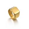 Joyería de acero de titanio transfronteriza Anillo de personalidad masculino cuadrado liso simple europeo y americano anillo de acero de titanio liso joyería de fundición