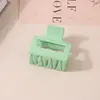 Pinza para el Cabello Mate Transfronteriza Tipo Pinza de Tiburón con Acabado de Alta Gama, Pinza de Garra Rectangular Simple de 13 cm, Tamaño Grande para Cabello Grueso, Accesorio para el Cabello para Mujer