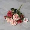 Buquê de Crisântemo Artificial Pequeno Buquê Salão de Casamento Flor de Mão Decoração de Casa Venda Quente Transfronteiriça Crisântemo de Tênis de Mesa Artificial