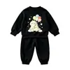 Nuevo conjunto elegante para niños 2026 moda primavera y otoño conjunto de sudadera para niños, lindo conjunto de dos piezas para niños pequeños para niños a principios de otoño