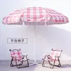 Guarda-sol xadrez para uso externo, popular para sessões de fotos, decoração de pátio de loja, acampamento e exposição, com impressão de logotipo
