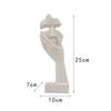 Escultura de figura abstrata de luxo moderno em estilo europeu de 25 cm, ornamentos de resina, artesanato, decoração de entrada para sala de estar