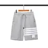 Em Estoque Verão 2026 Novo Calça Jogger 100% Algodão Estilo Coreano Casual Tecido Colorido Listras Quatro Listras Shorts Tb