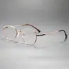 Óculos Planos de Moda para o Trabalho, Estilo Leve e Personalizado, Design de Linha Minimalista, Óculos Planos Anti-Luz Azul F6051