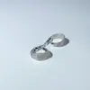 Nuevos Pendientes Brillantes de Plata de Ley 925 con Cierre de Mariposa Forma de C Personalidad Única Ins Lujo Ligero Pendientes de Gama Alta para Mujeres