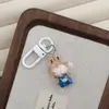 Calça de tecido com botão branco I37 tecido tecido chaveiro boneca fofa pingente chaveiro elfo bolsa pingente presente