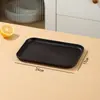 Bandeja Rectangular de Plástico Negro para Hotel con Logo, Bandeja Cuadrada Pequeña para Salón de Belleza, Bandeja de Exhibición Comercial