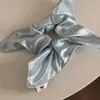 Goma para el pelo cuadrada de satén brillante color crema de alta gama, accesorio para el pelo de estilo nicho para coletas bajas, modelo nuevo