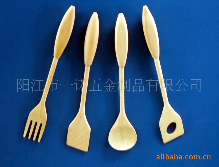 Q-024竹木餐具,木锅铲,木叉,木汤勺,木碗