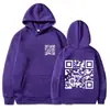 Sudadera Nueva Europea y Americana 2025 Código Bidimensional Pullover Top Holgado