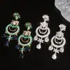 Pendientes Colgantes Redondos con Forma de Gota de Agua Cortados a Diamante con Incrustaciones de Aguja de Plata Pendientes de Estilo Palacio Retro Lujo Accesible Pendientes de Gama Alta