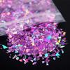 Bolsa de 10g color sirena pasada fragmentos gruesos irregulares lentejuelas polarizadas PET material de relleno de papel de caramelo mágico