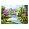 Pintura de diamante 5D diamante completo sala de estar quarto bela paisagem padrão 2021 novo ponto cruz colar diamante bordado à mão comércio exterior