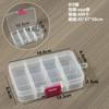 Caja Larga de Plástico PP Transparente de 8 Compartimentos Caja para Objetos Pequeños Caja de Muestras Caja para Piezas y Componentes Caja para Empaque de Joyería Caja de Almacenamiento Desmontable