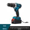 Furadeira de impacto com motor sem escova de três funções de 13 mm de alta potência, durável, portátil, de longa duração, com suporte para carregamento rápido