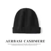 Comercio Exterior Al por Mayor 100% Cachemir Puro Gorro Tejido para Mujer Color Sólido Engrosado Cable de Lana Gorro Cálido Baotou