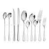 Set de Comida Occidental Serie 1010 Café Hogar Comiendo Cuchara Redonda para Revolver Vajilla de Acero Inoxidable Cuchara de Postre Cuchara para Estofado