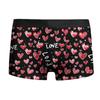 2025 Novo Dia dos Namorados Transfronteiriço Casal Tendência Estilo Desenho Animado Shorts Masculinos Respiráveis Cuecas Estampadas 3D