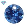 Huagang gema agujero único redondo cristal azul afilado 119# piedra desnuda al por mayor 119 anillo de zafiro artificial joyería