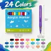 Set de rotuladores acrílicos de punta suave, líquido directo transfronterizo, de colores, secado rápido y no traspasa, específicamente para estudiantes de arte