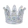 En stock al por mayor portavelas de corona de cristal almacenamiento de anillos de collar para el hogar adornos pequeños portavelas de relieve estilo europeo se puede configurar