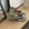 Zapatos Mary Jane Populares de Estilo Dulce y Femenino con Suela Gruesa para Mujer 2026 Nuevo Modelo Correa Única Boca Baja Tacones Altos Franceses
