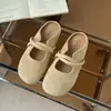 2026 Ropa de Abrigo Zapatillas de Verano Zapatos de Terciopelo Moda Versátil de Verano Mocasines sin Talón Puntera Cerrada para Mujer Nuevos Simples Superficie Suave