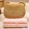 Almohada de Animalito Dulce Almohada para Coche Colcha Doble Uso 2 en 1 Esencial para Siesta en la Oficina Colcha Plegable para Uso en Coche