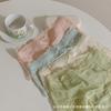Pantalones de Hilo de Hielo Plisados de Burbujas de Sal Marina Nuevos de Verano Algodón en la Entrepierna Calzones para Niña Bragas de Encaje de Cintura Media para Mujer