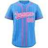 Nueva Moda Jersey de Béisbol Hip-Hop Deportivo Personalizado Nombre del Equipo Número Raya Vertical Estampado de Béisbol para Hombre