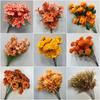 Boda Flores Artificiales Naranja Flores de Seda Boda Naranja Material de Flores Fondo de Pared Mesa Guía de Camino Arte Floral Decorativo