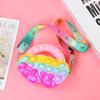 Nueva Bolsa de Silicona Portátil con Forma de Corazón Más Vendida Transfronteriza, Bolso de Hombro de Silicona Dulce de Colores Caramelo, Bolsa de Almacenamiento para Niños