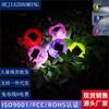 Lâmpada de Tulipa LED Solar Plástico Espeto de Chão Lâmpada de Gramado Exterior Paisagismo Residencial Lâmpada de Jardim Atacado Brilhante