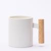 Taza Cerámica Mango Madera Internacional Simple para Leche Café Té Taza de Café Regalo de Evento Logo