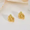 Brincos Europeus e Americanos de Moda Transfronteiriços de Cobre para Mulheres, Brincos Versáteis de Design de Nicho, Joias Vintage, em Forma de Coração e Redondos