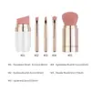 Set de brochas de maquillaje de 5 piezas para viajes transfronterizos, brocha para polvo suelto 5 en 1 desmontable, brocha para sombras de ojos, borla de maquillaje, herramienta de esponja de belleza