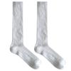 Calcetines Populares Transpirables de Pierna Recta Apilados en la Pantorrilla con Tiras Verticales de Malla, Relieve Tridimensional, Estilo Ballet Adelgazante Calcetas Zhuji