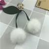 Fábrica de Origen Colgante de Bola de Pelo de Imitación de Visón de Cereza Llavero Decorativo de Peluche Hecho a Mano DIY Regalo de Navidad Año Nuevo