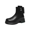 Botines Gruesos de Forro Polar con Patrón de Agarre de Mano Zhr para Mujer 2025 Invierno Nuevo Estilo Botas Ligeras de Estilo Británico
