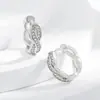 Pendientes de cobre caliente transfronterizos pendientes chapados en oro de 18K juego de pendientes de circón pendientes geométricos joyería para mujer venta al por mayor