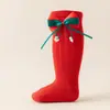 Calcetines Navideños para Niños Calcetines de Media Pantorrilla Otoño Invierno Bebé Festivos Año Nuevo Calcetines Rojos Calcetines Largos para Niños