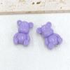 Oso violento en posición sentada, macarrón, oso tridimensional, cuentas con agujeros verticales, cuentas sueltas, cadena para teléfono móvil DIY, accesorios de joyería acrílica