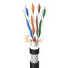 Procesamiento y Personalización de Cables de Red Blindados Apantallados de Categoría 5E Hechos de Cobre Libre de Oxígeno, Adecuados para Uso en Exteriores, Pueden Ser Enterrados, Impermeables, Antienvejecimiento y Resistentes a Roedores