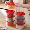 Caja Redonda de Grado Alimenticio para Conservación de Frutas en Refrigerador Caja de Almacenamiento de Cocina Caja Sellada para Almacenamiento de Alimentos Caja para Congelar Carne Congelada