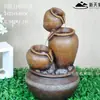 Ornamento de fonte de água em vaso de barro vintage, artesanato em resina com água circulante, decoração de chão para pátio e varanda, feito sob medida de fábrica, disponível para atacado