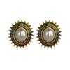 Retro Niche Court Style Brincos Pérola Diamante Brincos Distintivos Colar Esmalte Luz Luxo Elegante Brincos Elegantes para Mulheres Atacado