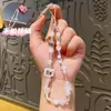 Ins Cadena de Teléfono Móvil Hecha a Mano con Cuentas Llavero Accesorios Cadena DIY Pulsera para Niñas Colgante Colgante Creativo para Mochila