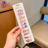 Pinzas de Colores Ovaladas para el Cabello de Niñas, Pinzas BB para Flequillo y Cabello Fino, Pinzas para el Pelo de Bebé Lindas de Cuadros de Gota de Agua