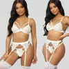 Ropa interior sexy de comercio exterior europeo y americano AliExpress Amazon sexy amor liguero de tres puntos de tres piezas al por mayor