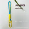 Lanyard para Teléfono Móvil Trenzado Súper Bonito Llavero para Mujer Elegante de Muñeca Material DIY Antirrobo